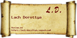 Lach Dorottya névjegykártya